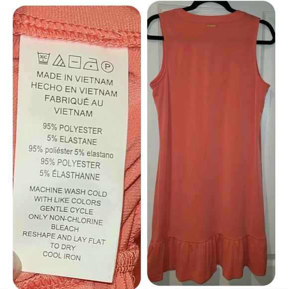 MICHAEL KORS NECTAR DRESS MK LOGO TIE FRONTSIZE MEDIUM$98 PLUS TAX - Picture 2 of 10